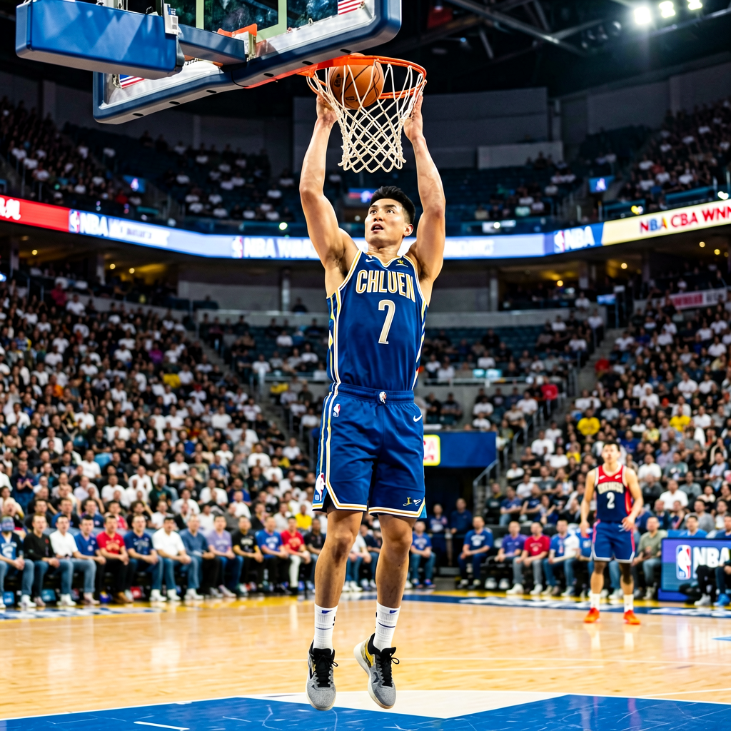 篮球赛事：NBA比赛中球员上篮的精彩画面